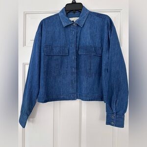 LOFT Classic Blue Denim Top